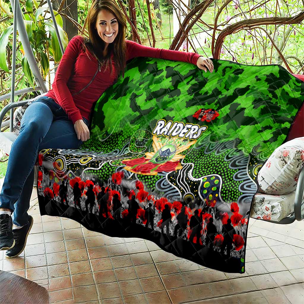 Raiders ANZAC Day Quilt Australian Army - Lest We Forget