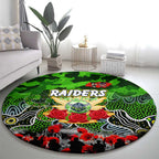Raiders ANZAC Day Round Carpet Australian Army - Lest We Forget