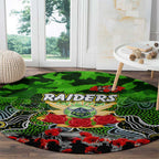 Raiders ANZAC Day Round Carpet Australian Army - Lest We Forget