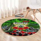 Raiders ANZAC Day Round Carpet Australian Army - Lest We Forget