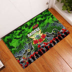 Raiders ANZAC Day Rubber Doormat Australian Army - Lest We Forget