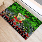 Raiders ANZAC Day Rubber Doormat Australian Army - Lest We Forget