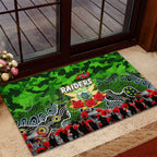 Raiders ANZAC Day Rubber Doormat Australian Army - Lest We Forget