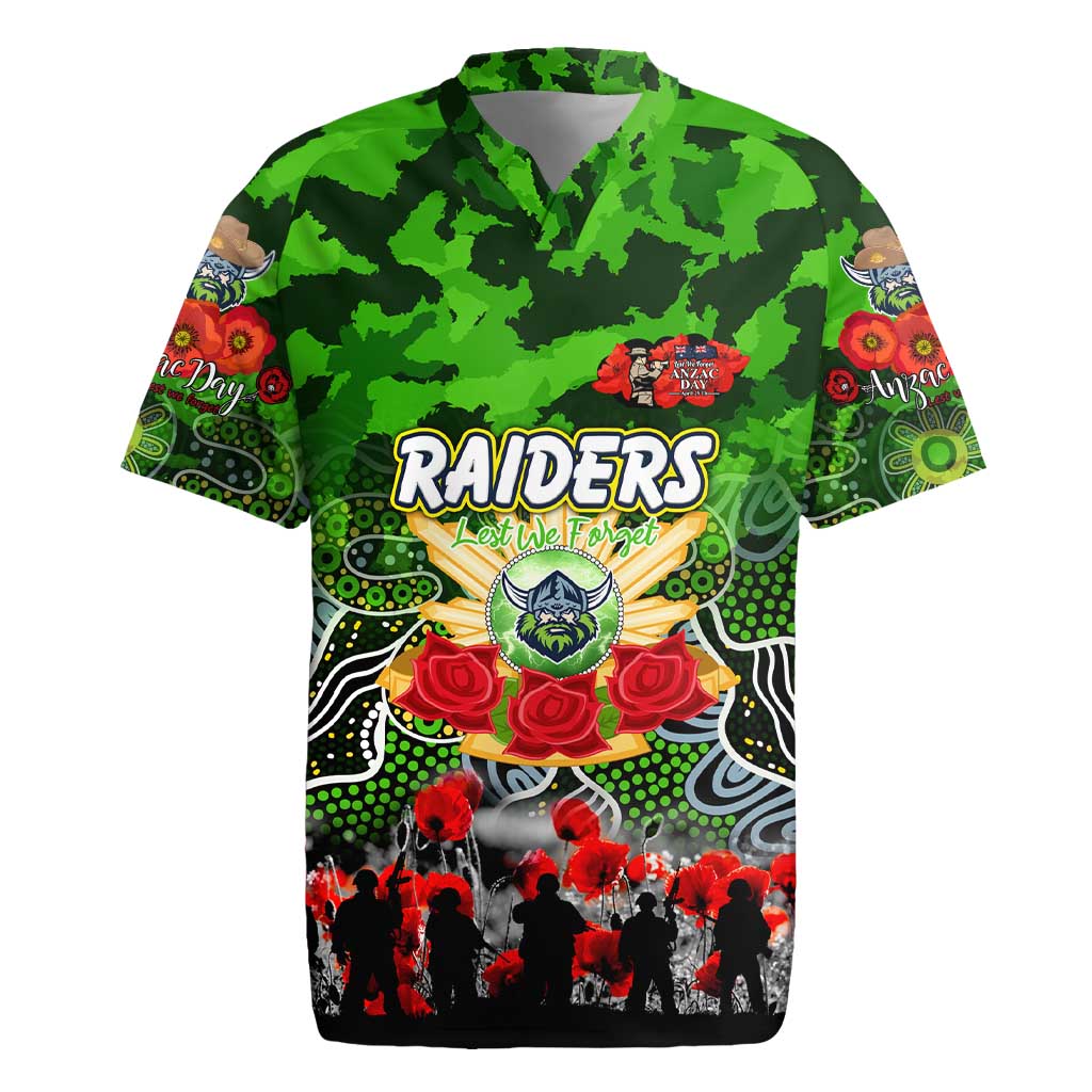 Personalized Raiders ANZAC Day Rugby Jersey Australian Army - Lest We Forget