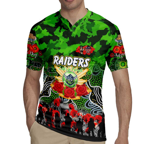 Personalized Raiders ANZAC Day Rugby Jersey Australian Army - Lest We Forget
