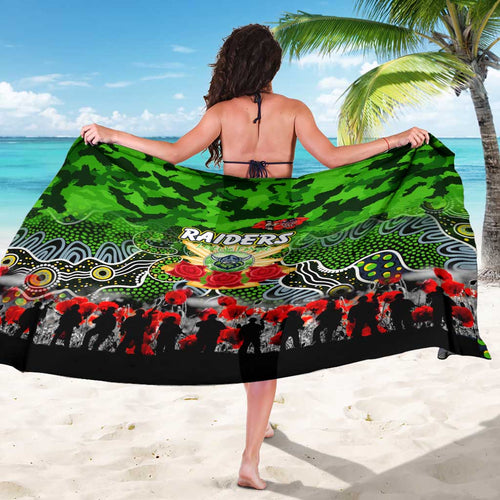 Raiders ANZAC Day Sarong Australian Army - Lest We Forget