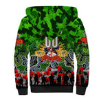 Personalized Raiders ANZAC Day Sherpa Hoodie Australian Army - Lest We Forget