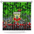 Raiders ANZAC Day Shower Curtain Australian Army - Lest We Forget