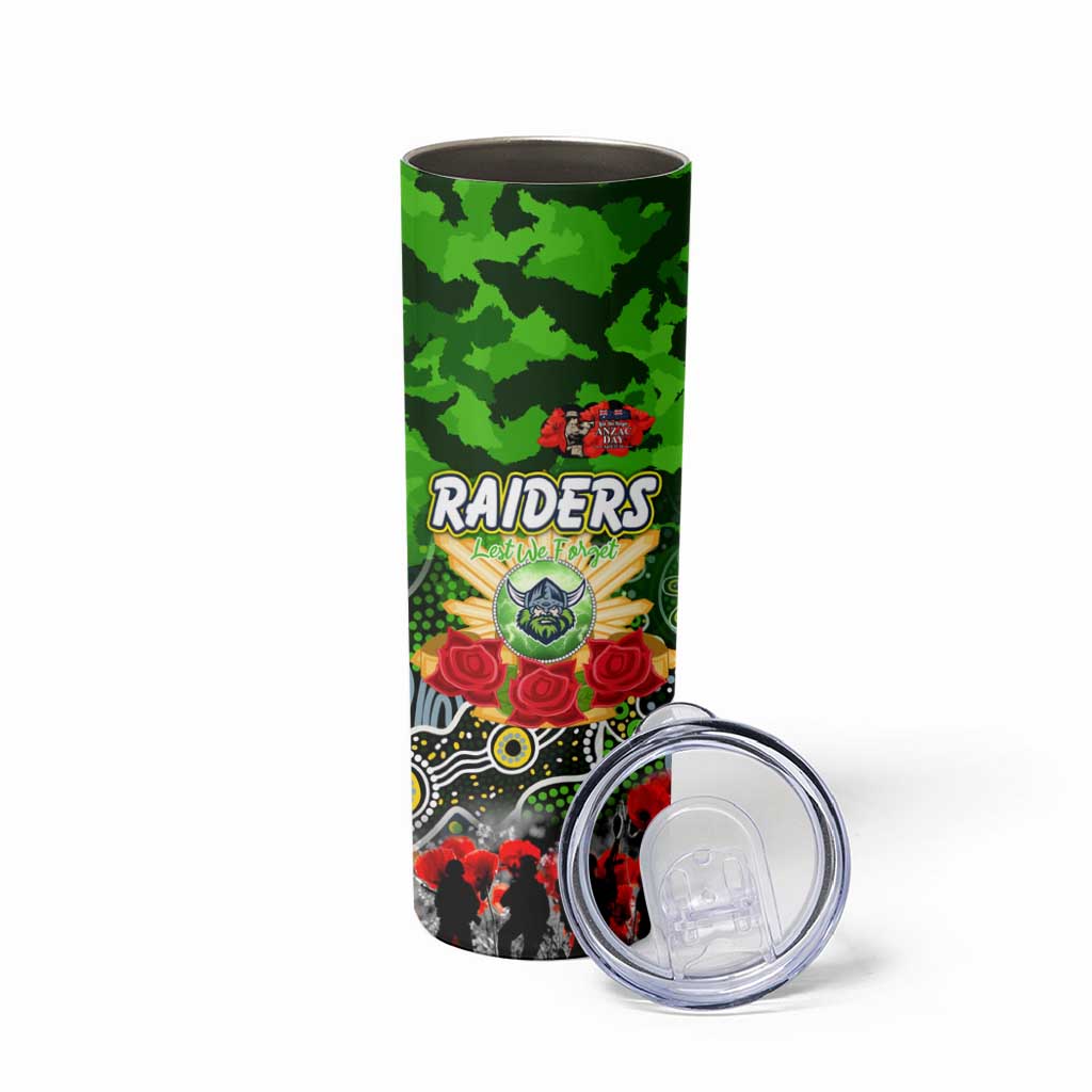 Personalized Raiders ANZAC Day Skinny Tumbler Australian Army - Lest We Forget