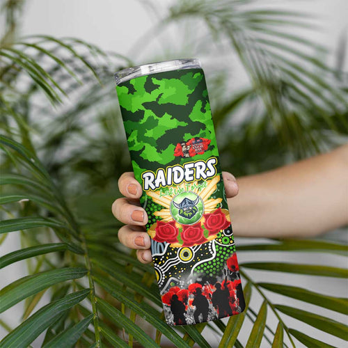 Personalized Raiders ANZAC Day Skinny Tumbler Australian Army - Lest We Forget
