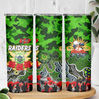 Personalized Raiders ANZAC Day Skinny Tumbler Australian Army - Lest We Forget