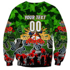 Personalized Raiders ANZAC Day Sweatshirt Australian Army - Lest We Forget