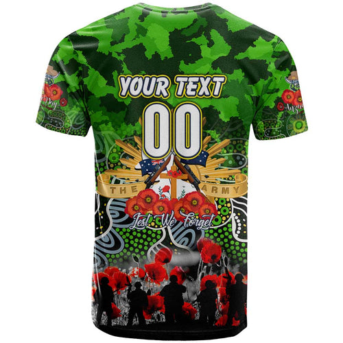 Personalized Raiders ANZAC Day T Shirt Australian Army - Lest We Forget