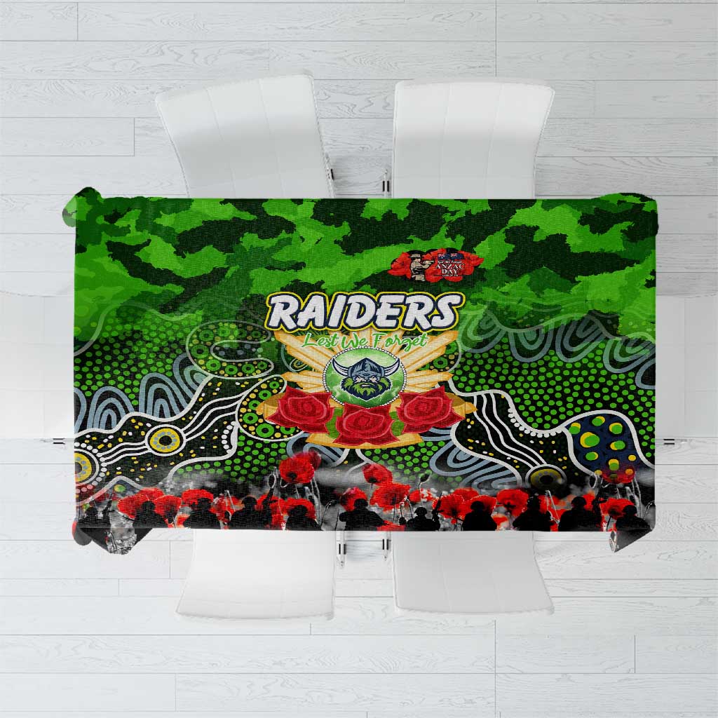 Raiders ANZAC Day Tablecloth Australian Army - Lest We Forget