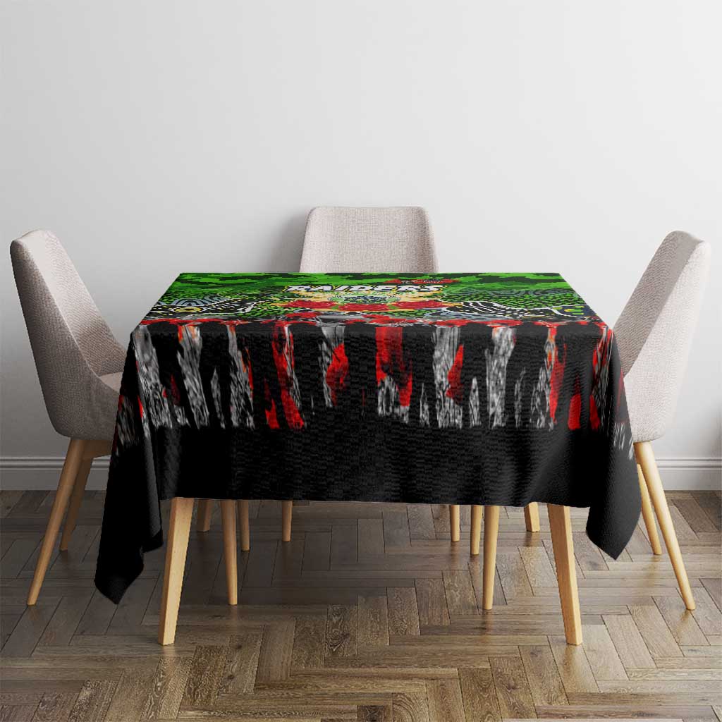 Raiders ANZAC Day Tablecloth Australian Army - Lest We Forget