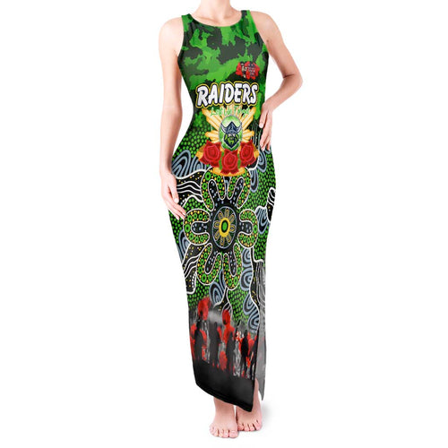 Personalized Raiders ANZAC Day Tank Maxi Dress Australian Army - Lest We Forget