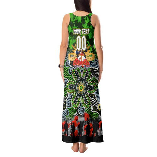 Personalized Raiders ANZAC Day Tank Maxi Dress Australian Army - Lest We Forget