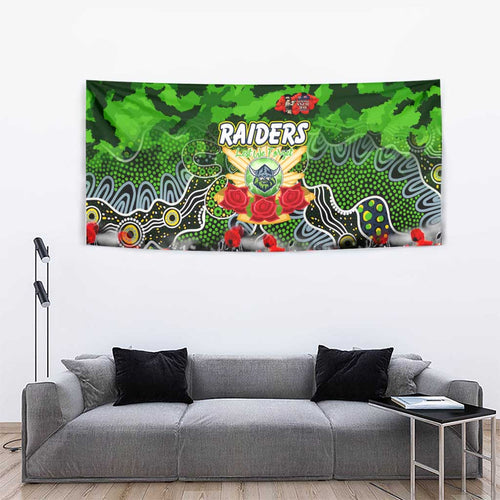 Raiders ANZAC Day Tapestry Australian Army - Lest We Forget