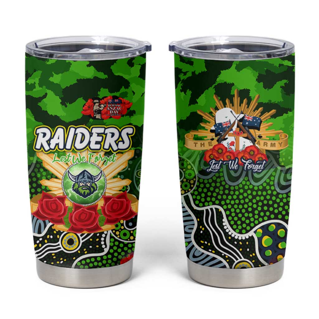 Personalized Raiders ANZAC Day Tumbler Cup Australian Army - Lest We Forget