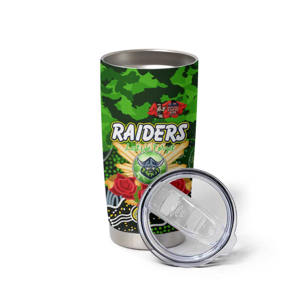 Personalized Raiders ANZAC Day Tumbler Cup Australian Army - Lest We Forget