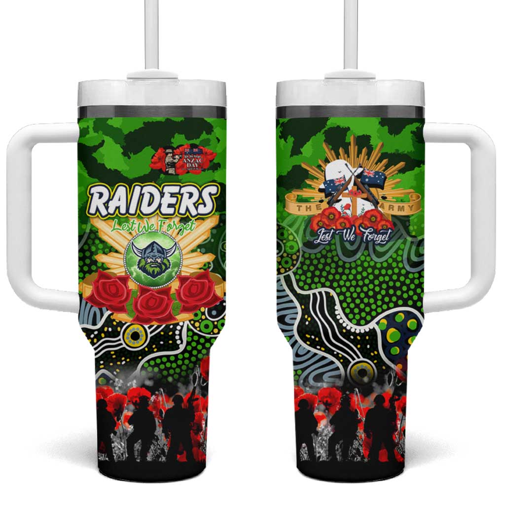Personalized Raiders ANZAC Day Tumbler With Handle Australian Army - Lest We Forget
