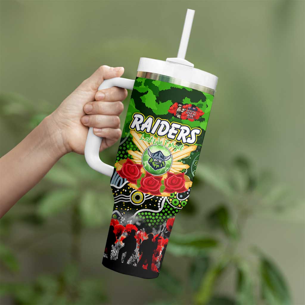 Personalized Raiders ANZAC Day Tumbler With Handle Australian Army - Lest We Forget
