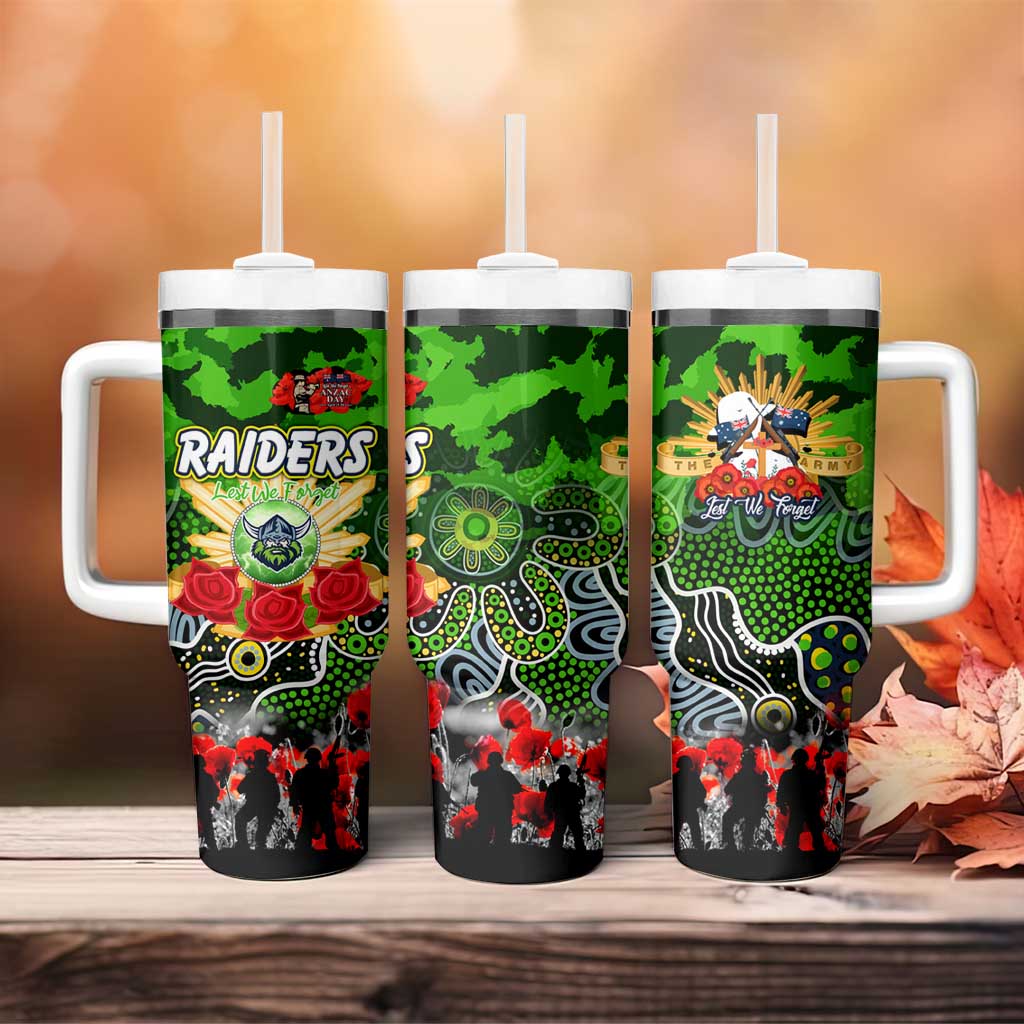 Personalized Raiders ANZAC Day Tumbler With Handle Australian Army - Lest We Forget