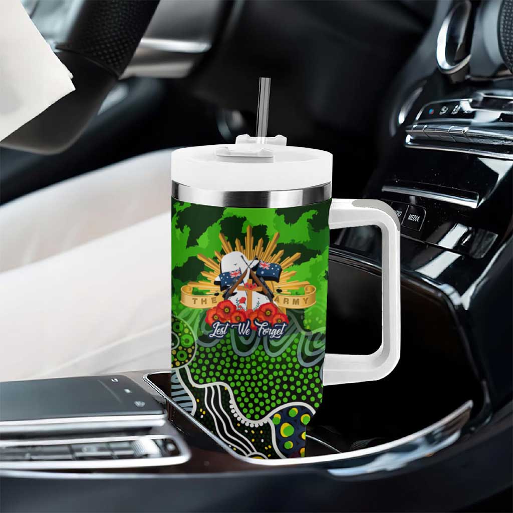 Personalized Raiders ANZAC Day Tumbler With Handle Australian Army - Lest We Forget