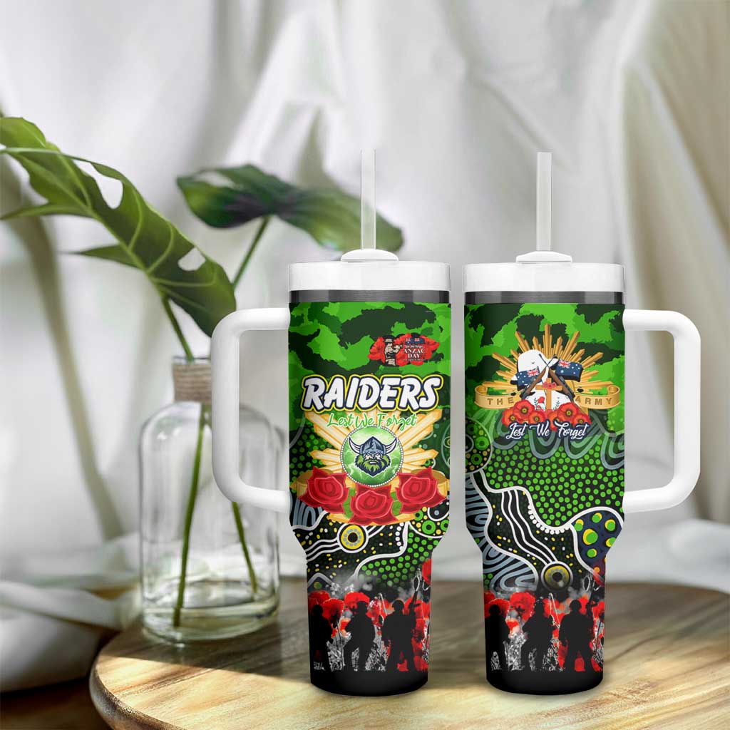 Personalized Raiders ANZAC Day Tumbler With Handle Australian Army - Lest We Forget