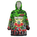 Personalized Raiders ANZAC Day Wearable Blanket Hoodie Australian Army - Lest We Forget