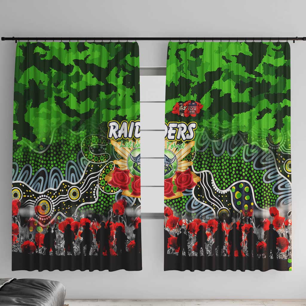 Raiders ANZAC Day Window Curtain Australian Army - Lest We Forget