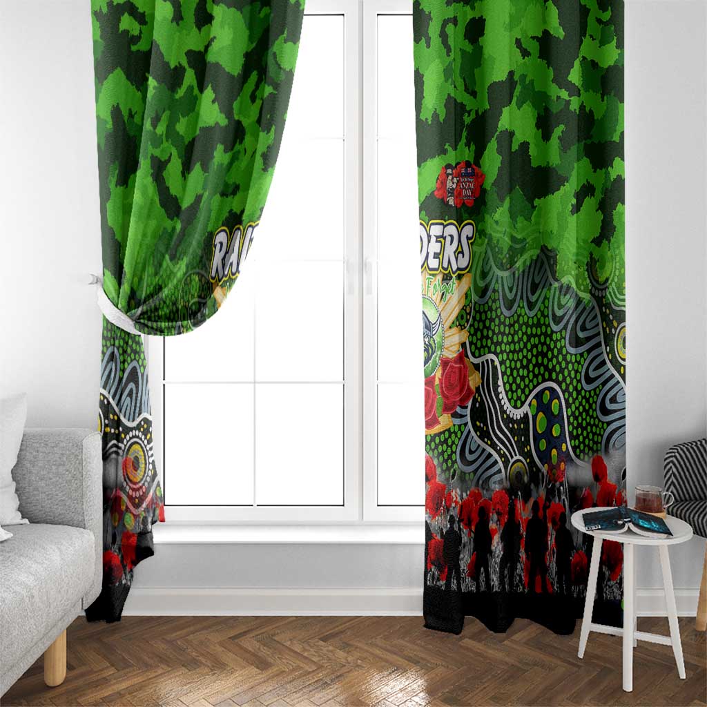Raiders ANZAC Day Window Curtain Australian Army - Lest We Forget
