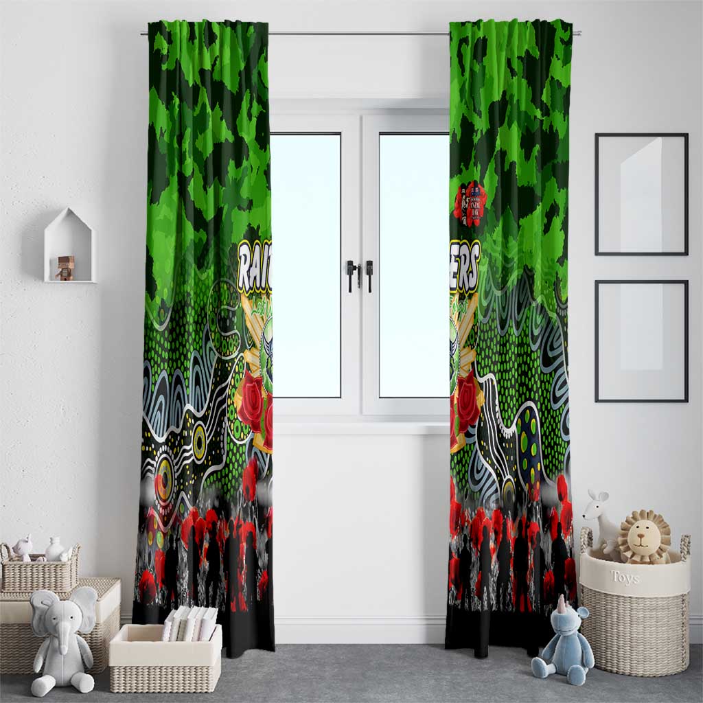 Raiders ANZAC Day Window Curtain Australian Army - Lest We Forget