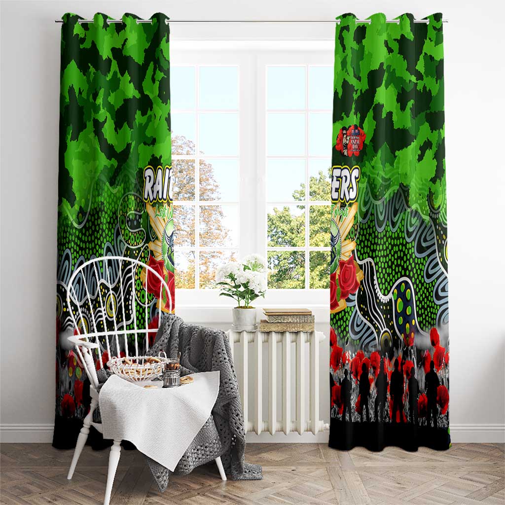 Raiders ANZAC Day Window Curtain Australian Army - Lest We Forget