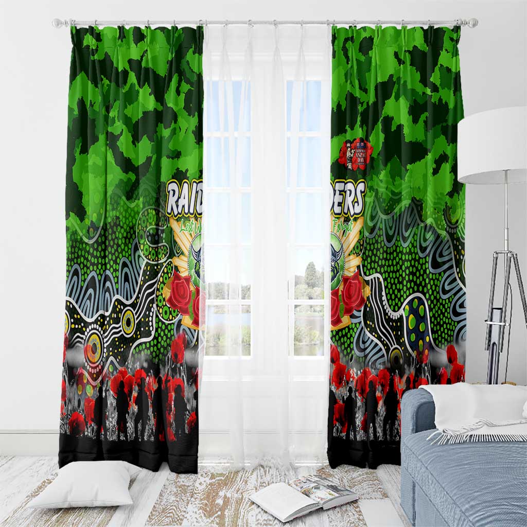 Raiders ANZAC Day Window Curtain Australian Army - Lest We Forget