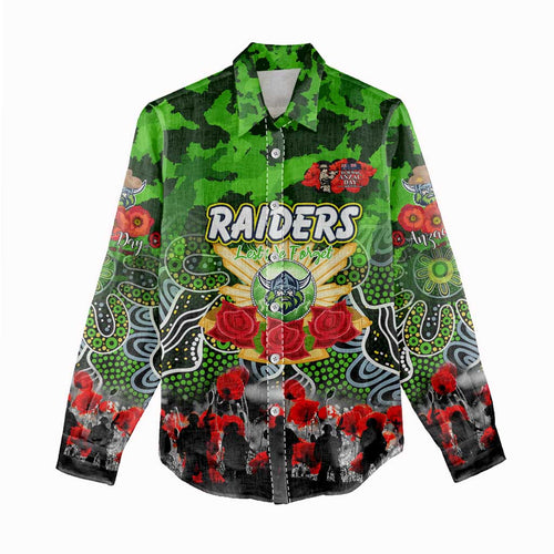 Personalized Raiders ANZAC Day Women Casual Shirt Australian Army - Lest We Forget