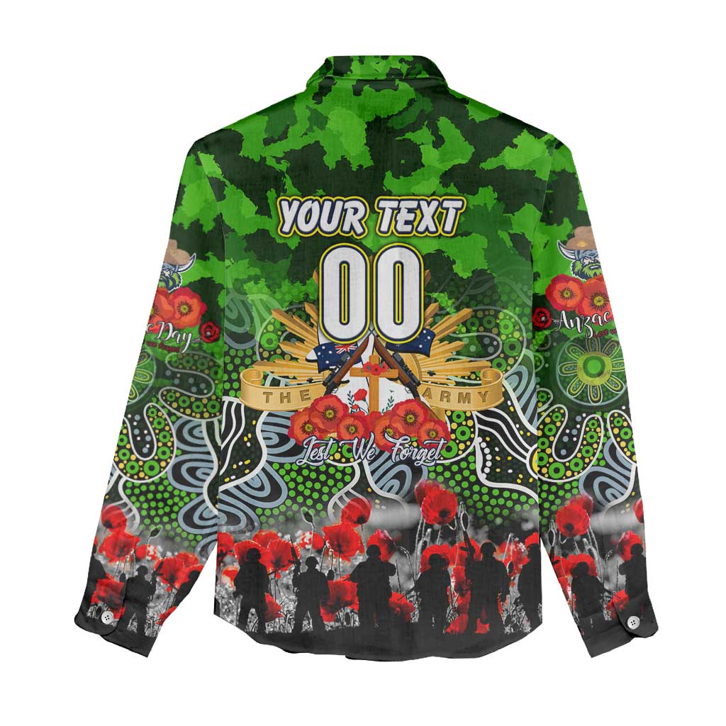 Personalized Raiders ANZAC Day Women Casual Shirt Australian Army - Lest We Forget