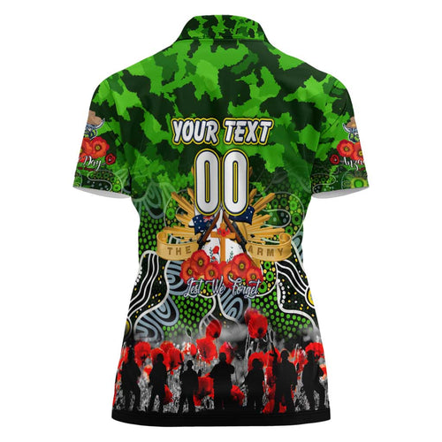 Personalized Raiders ANZAC Day Women Polo Shirt Australian Army - Lest We Forget