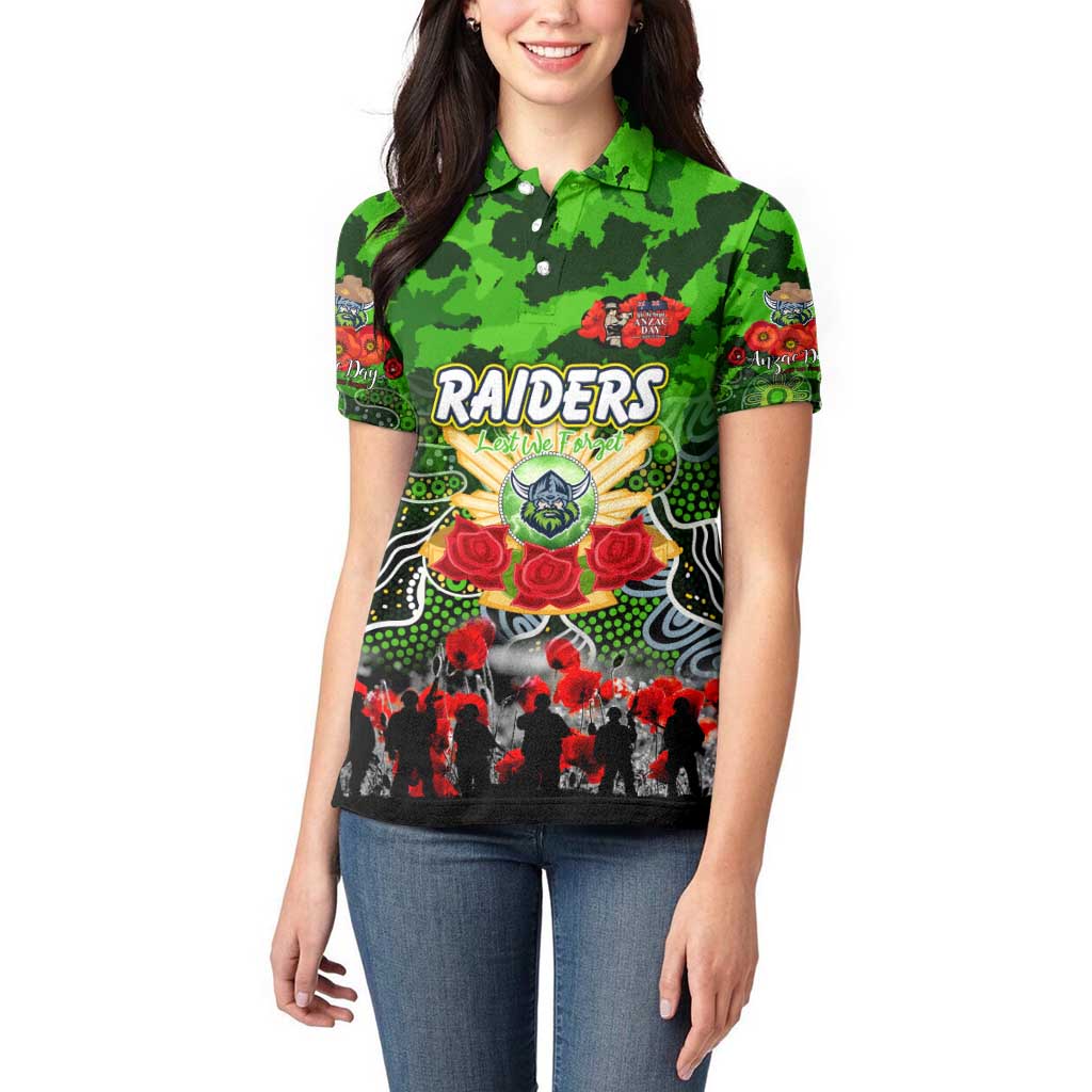 Personalized Raiders ANZAC Day Women Polo Shirt Australian Army - Lest We Forget