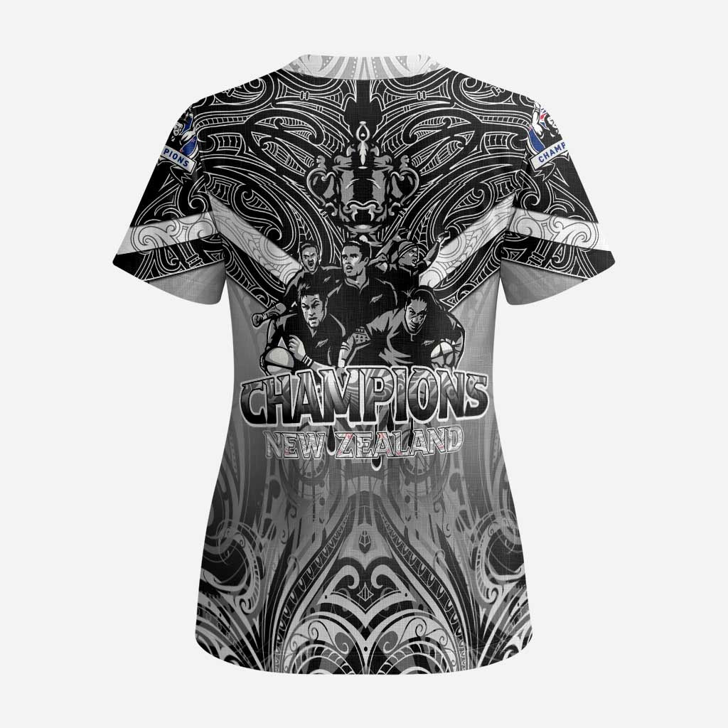 New Zealand Scrub Top Rugby Aotearoa Champions - Aussie Hoodie