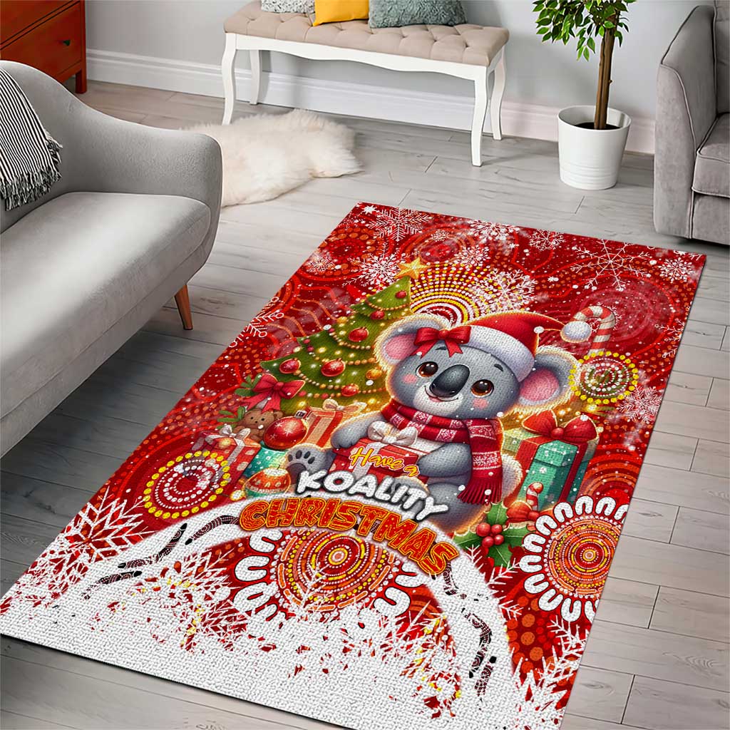 Koality Christmas Area Rug Cute Aussie Koala Holiday - Aussie Hoodie