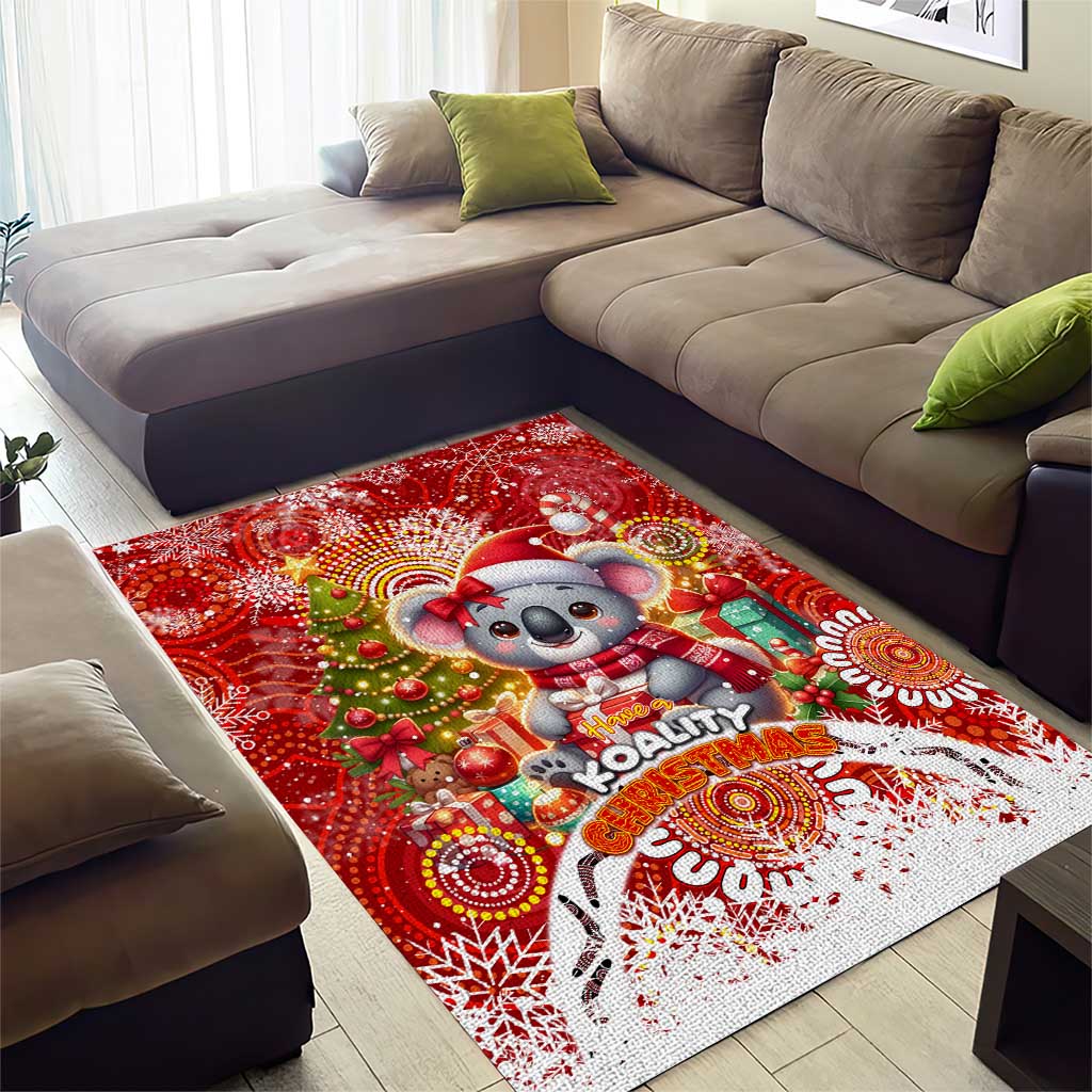 Koality Christmas Area Rug Cute Aussie Koala Holiday - Aussie Hoodie