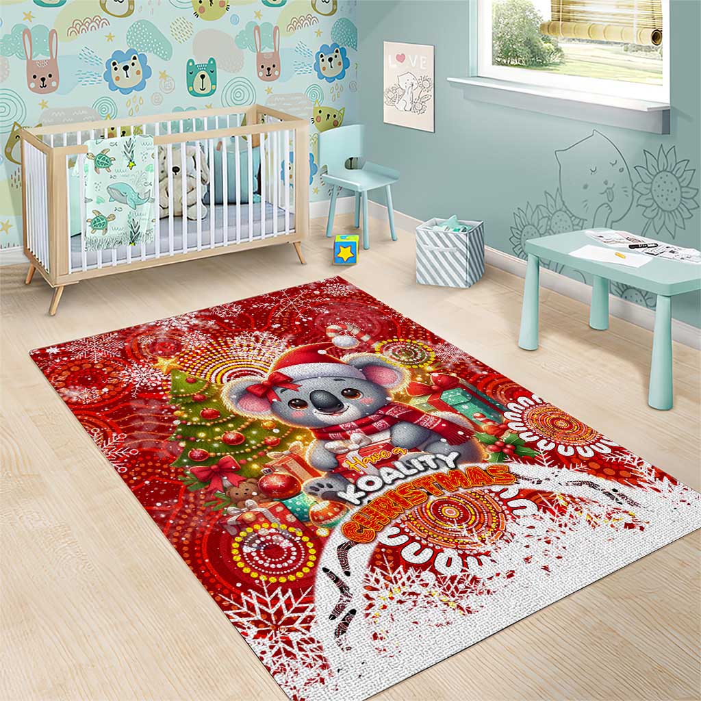 Koality Christmas Area Rug Cute Aussie Koala Holiday - Aussie Hoodie