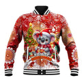 Koality Christmas Baseball Jacket Cute Aussie Koala Holiday - Aussie Hoodie