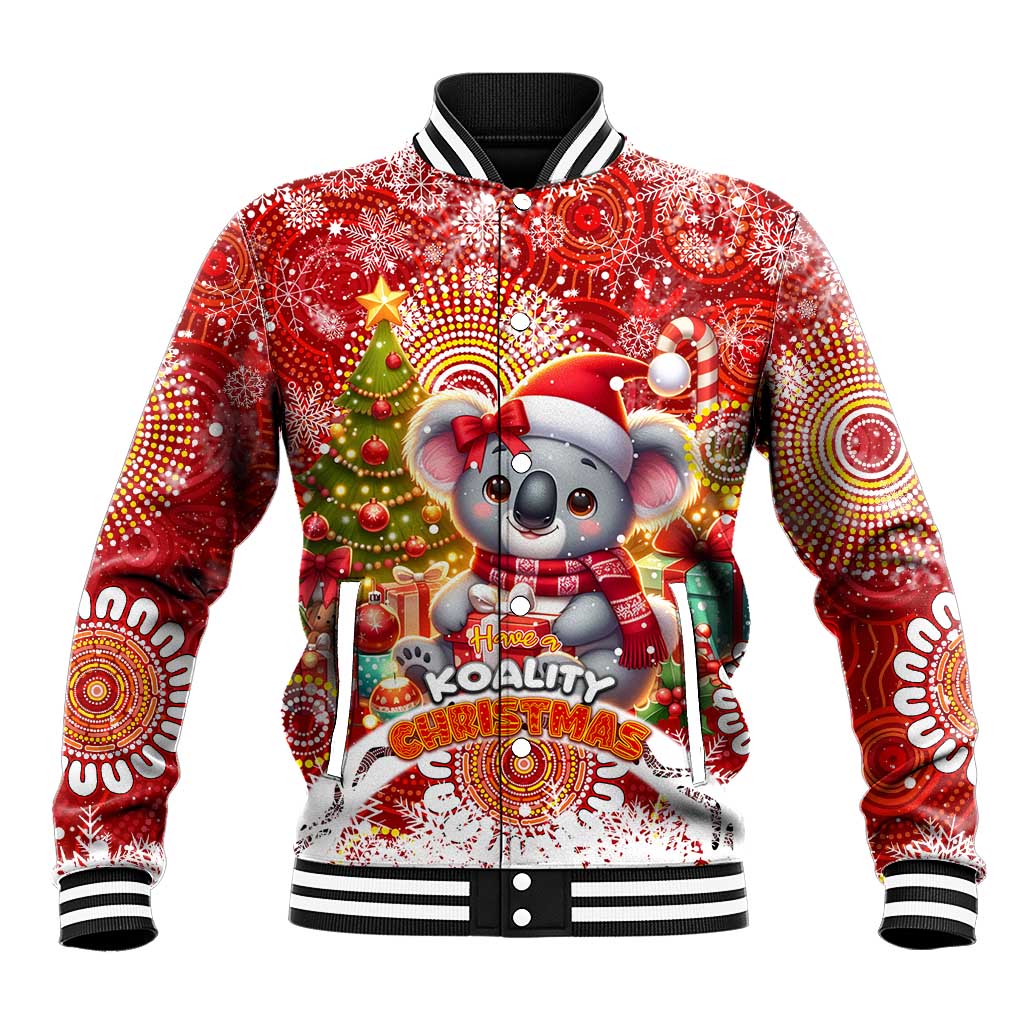 Koality Christmas Baseball Jacket Cute Aussie Koala Holiday - Aussie Hoodie