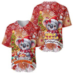 Koality Christmas Baseball Jersey Cute Aussie Koala Holiday - Aussie Hoodie