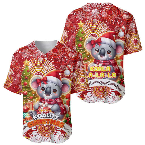 Koality Christmas Baseball Jersey Cute Aussie Koala Holiday - Aussie Hoodie