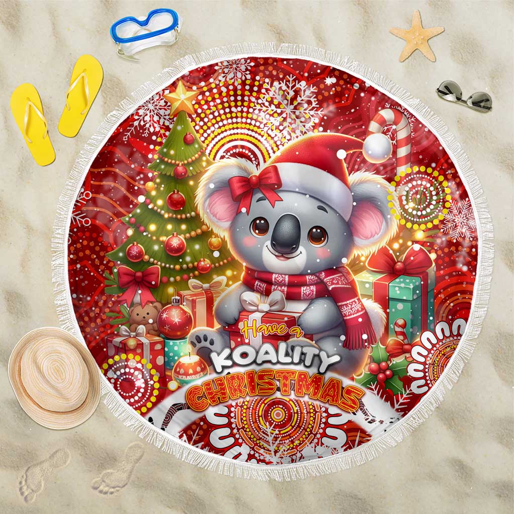 Koality Christmas Beach Blanket Cute Aussie Koala Holiday - Aussie Hoodie