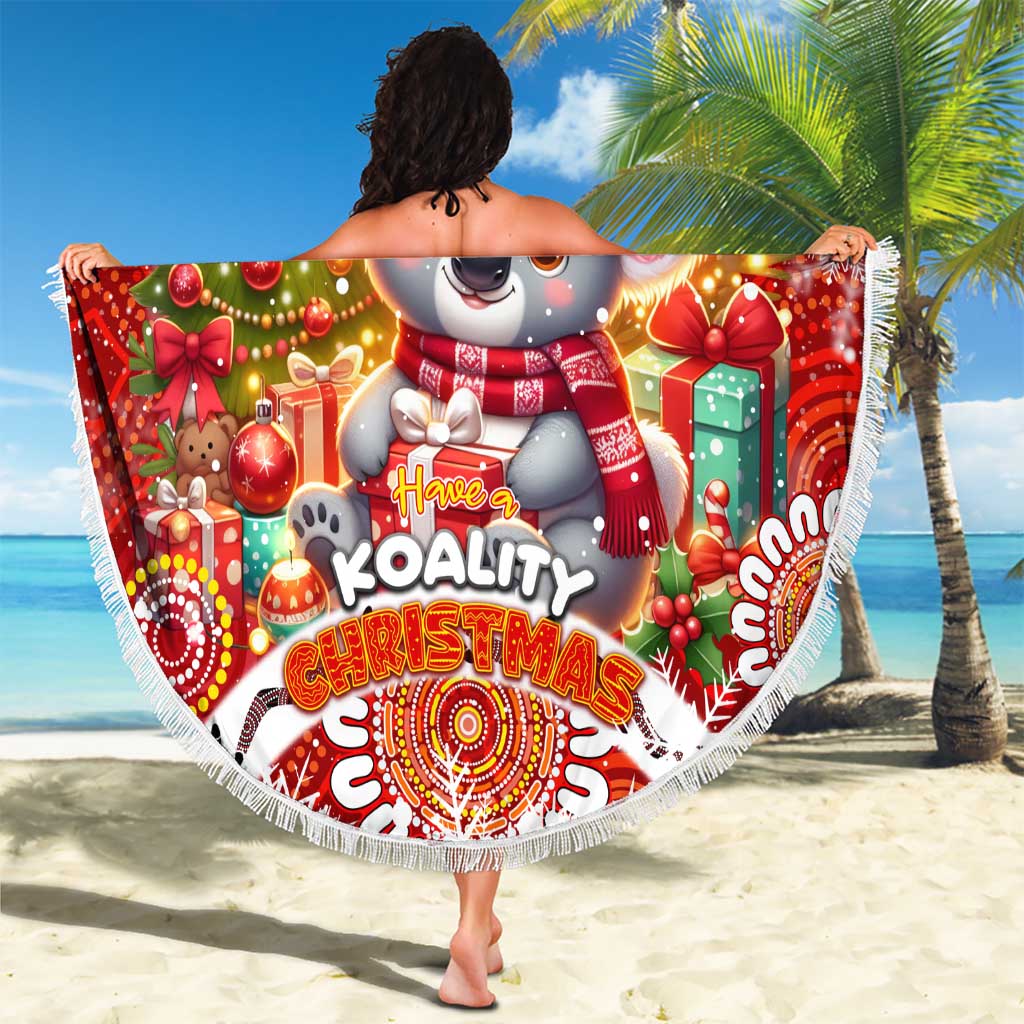 Koality Christmas Beach Blanket Cute Aussie Koala Holiday - Aussie Hoodie