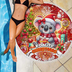 Koality Christmas Beach Blanket Cute Aussie Koala Holiday - Aussie Hoodie
